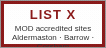List X accredited sites